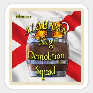 Alabama Keg Demolition Squad Sticker